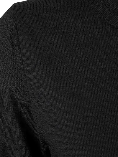 Comme Des Garçons Black Knit Cardigan With Contrasting Button Fastening In Black