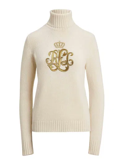 Ralph Lauren Turtleneck Sweater In Neutral