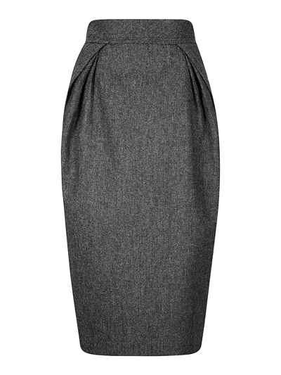 Maison Margiela Midi Skirt In Gray