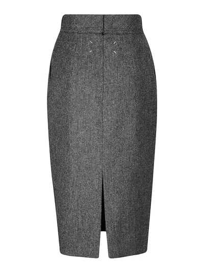 Maison Margiela Midi Skirt In Gray