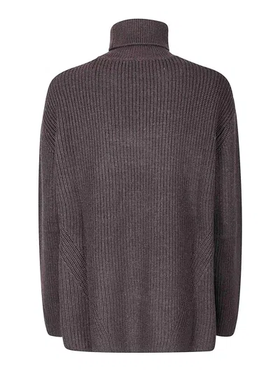 P.a.r.o.s.h Parosh Turtle Neck Embroidered In Black