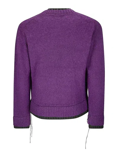 Sacai Wool Knit Pullover In Black