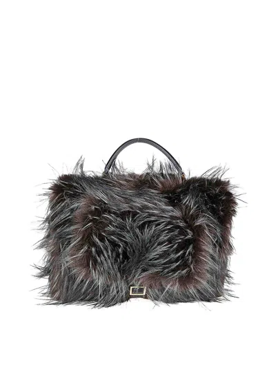 Sacai Faux Fur Muff In Green