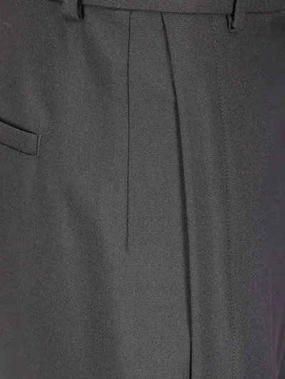 Sportmax Elegant Tailored Pants With Side Slits And Signature Snap Buttons In Black