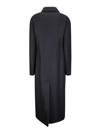 Yohji Yamamoto Double-breasted Coat In Black