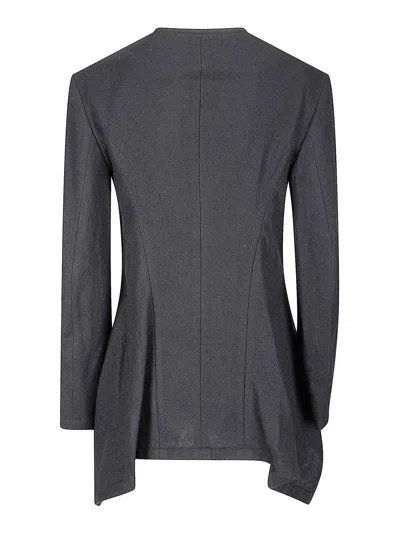 Yohji Yamamoto Zip-up Wool Jacket In Black