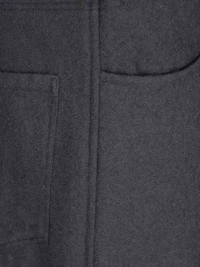 Yohji Yamamoto Gathered Knee Pants With Tailored Fit And Structured Silhouette In Blue