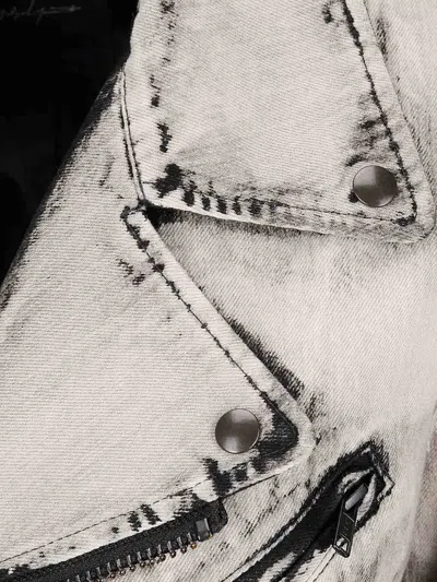 Yohji Yamamoto Asm Biker Jacket In Neutral