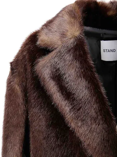 Stand Studio Evyn Jacket In Burgundy