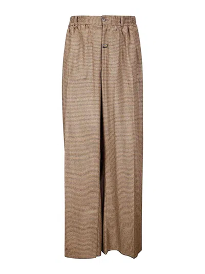 Martine Rose Extreme Wide Leg Tailored Trouser In Brown