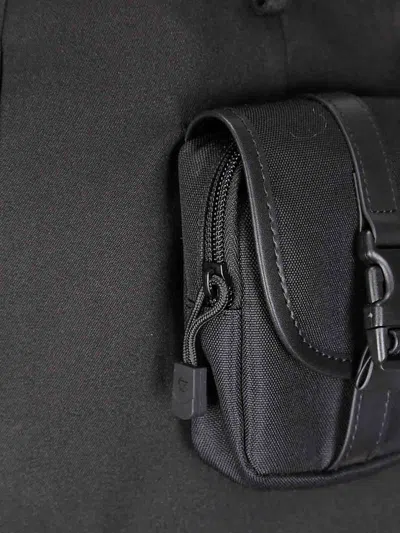 Coperni Structured Mini Skirt With Front Button In Black