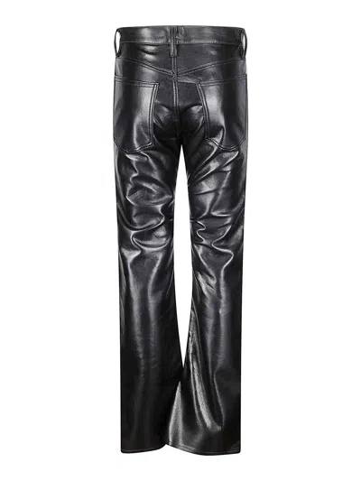 Agolde Recycled Leather Kick Boot With Modern Silhouette In Black