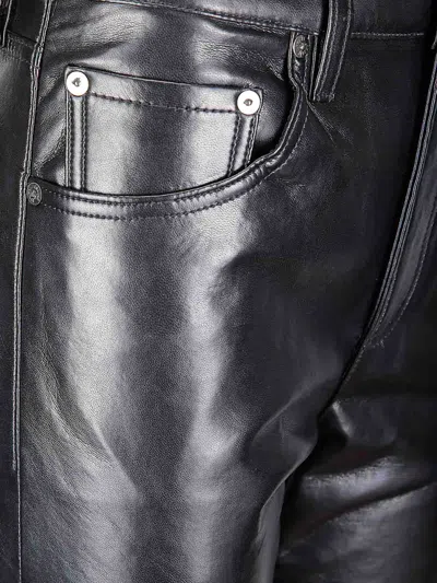 Agolde Recycled Leather Kick Boot With Modern Silhouette In Black