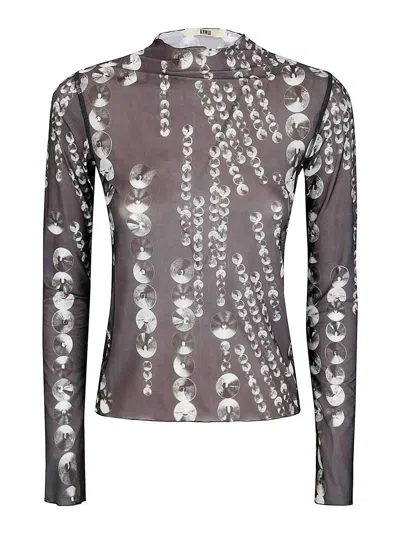 Knwls Thin Jersey Top With Sport Finishings In Brown