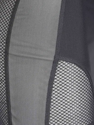 Knwls Mesh Girdle Skirt With Velvet Tape Details In Black