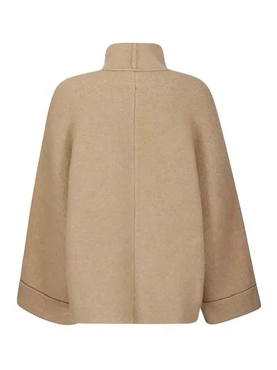 Boboutic Double-breasted High Collar Jacket With Knitted Texture In Brown
