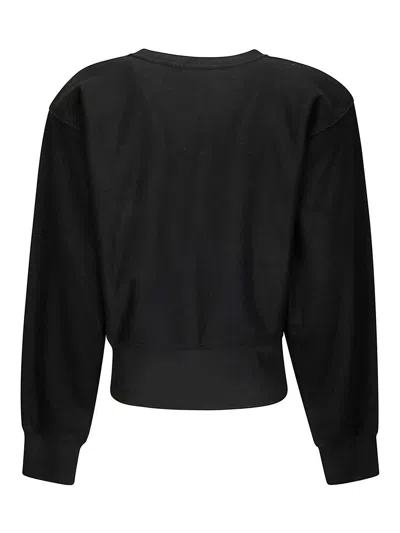 Vaquera Women Shoulderpad Sweatshirt Knit In Black
