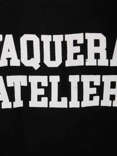 Vaquera Women Shoulderpad Sweatshirt Knit In Black