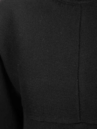 Stefano Mortari Asymmetric Hem Wool Turtleneck Sweater In Black