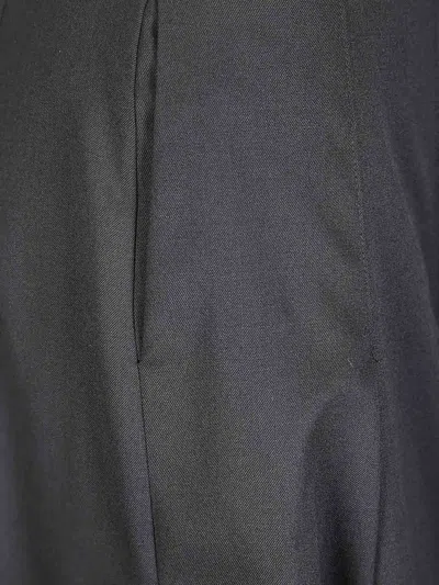 Stefano Mortari Black Flared Skirt With Low Pleats In Multi