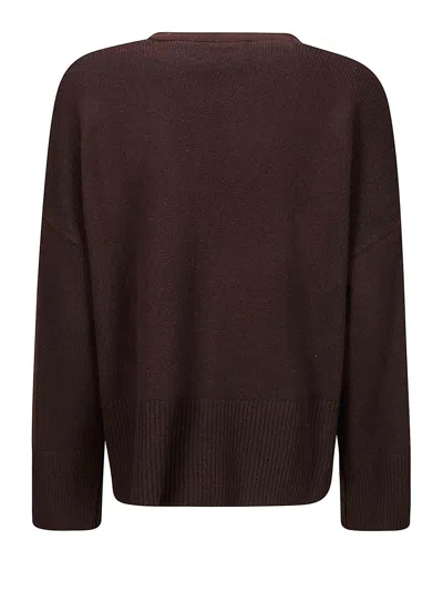 Be You Short Cashmere Cardigan With Front Buttons And V-neckline In Brown