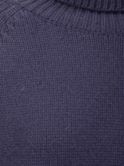 Be You Turtleneck Sweater With Side Slits And Short Fit In Purple