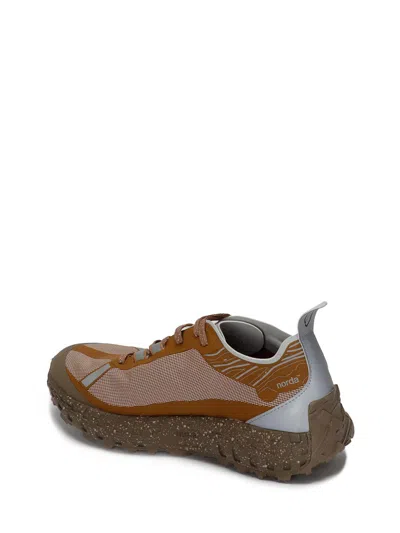 Norda Panelled Low-top Sneakers In Brown