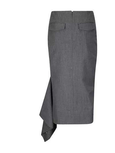 The Latest Longuette Skirt With Asymmetrical Draping In Gray