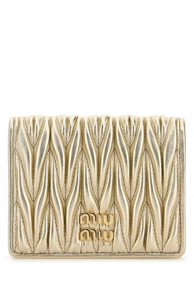 Miu Miu Wallets In Gold