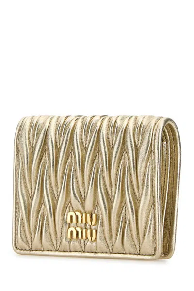 Miu Miu Wallets In Gold