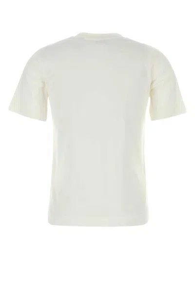 Burberry Women White T-shirt With Logo Patch With Check Motif On The Front In Cotton Woman In Neutral