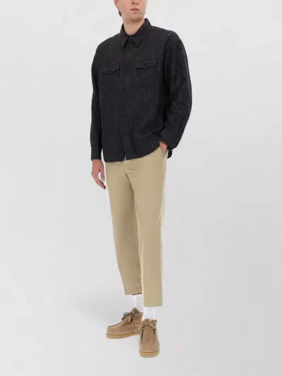 Visvim Long Sleeve Shirt Featuring Chest Pockets In Black