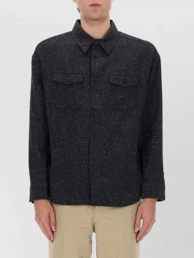 Visvim Long Sleeve Shirt Featuring Chest Pockets In Black