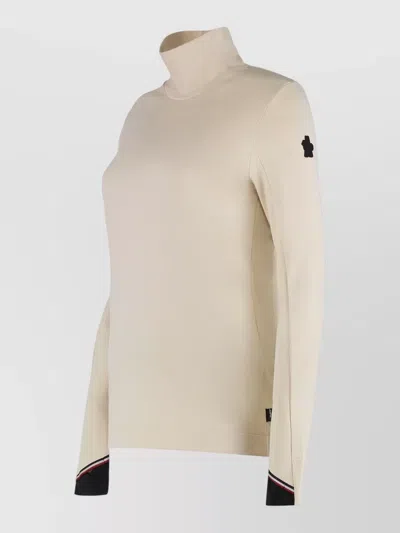 Moncler Grenoble Turtleneck In Polartec® In Neutral