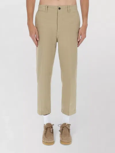 Visvim Cropped Trousers With Pockets And Loops In Neutral