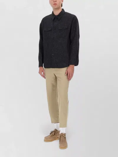 Visvim Cropped Trousers With Pockets And Loops In Neutral