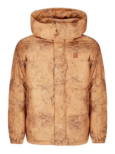 66 North Dyngja Down Jacket Aop In Brown