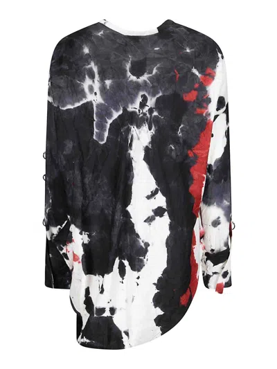 Limi Feu Asymmetrical Frayed Top In Black