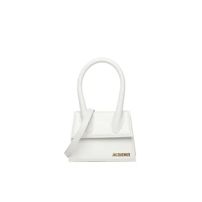 Jacquemus Women Le Grand Chiquito Leather Handbag In White