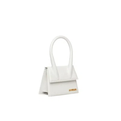 Jacquemus Women Le Grand Chiquito Leather Handbag In White
