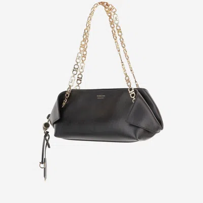 Ferragamo Leather Shoulder Bag In Black