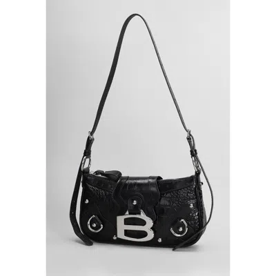 Balenciaga Essex Shoulder S Shoulder Bag In Black Leather In Black