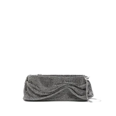 Benedetta Bruzziches Clutch With Chain Shoulder Strap In Silver