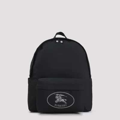 Burberry Black Backpack With Spacious Design And Padded Straps