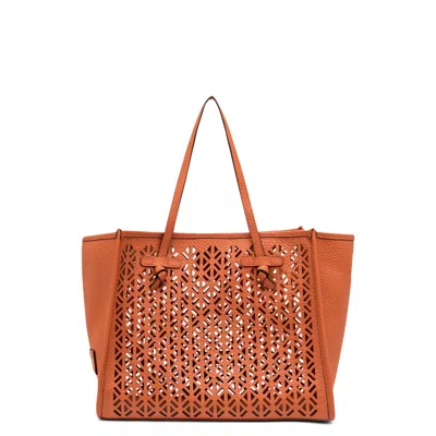 Gianni Chiarini Marcella Shopping Bag In Double Bubble Leather In Pink