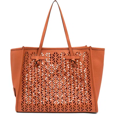 Gianni Chiarini Marcella Shopping Bag In Double Bubble Leather In Pink