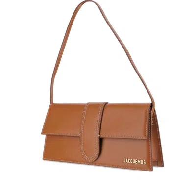 Jacquemus The Long Bambino Leather Shoulder Bag In Brown