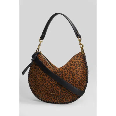 Isabel Marant Oskan Soft Zip Shoulder Bag In Animalier Leather In Multi