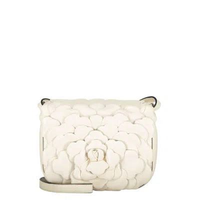 Valentino Garavani Elegant Shoulder Bag In Leather In White