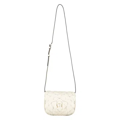Valentino Garavani Elegant Shoulder Bag In Leather In White
